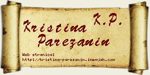 Kristina Parežanin vizit kartica